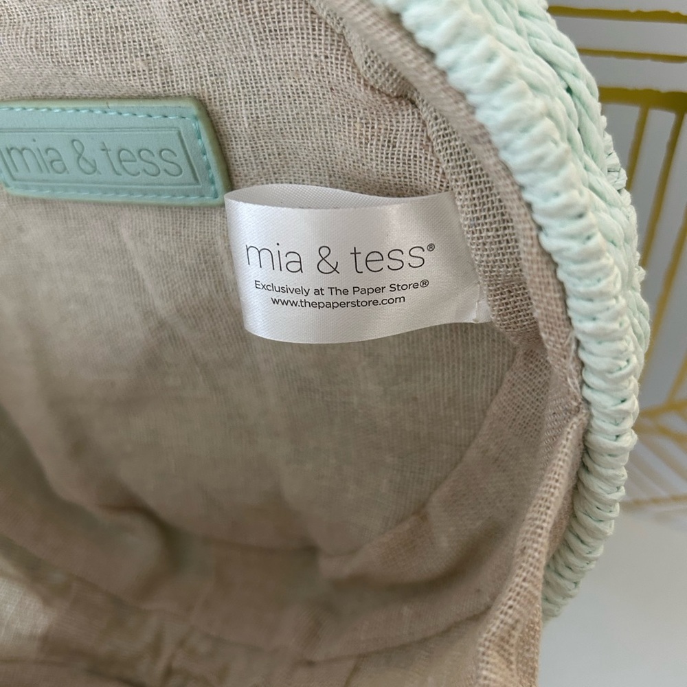 Mia & Tess NWT Mint Green Woven hard shell Round Purse - Picture 10 of 14